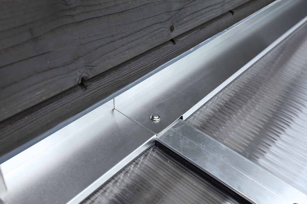 Skan Holz Wandabschlussprofil-Set für Terrassenüberdachungen in 434 cm Breite
