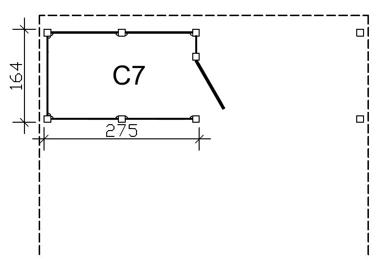 Skan Holz Abstellraum C7, impr. Nadelholz, Profilschalung, 275 x 164 cm