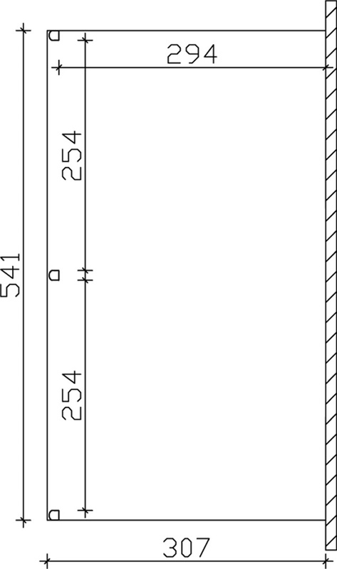 Skan Holz Aluminium-Terrassenüberdachung Monza 541 x 307 cm, weiß, Verbund-Sicherheits-Glas