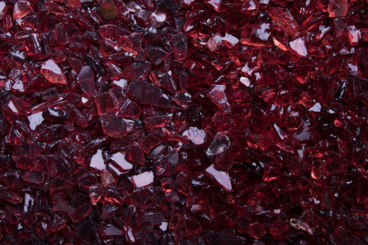 Glassplitt Rot, Körnung 5-10 mm