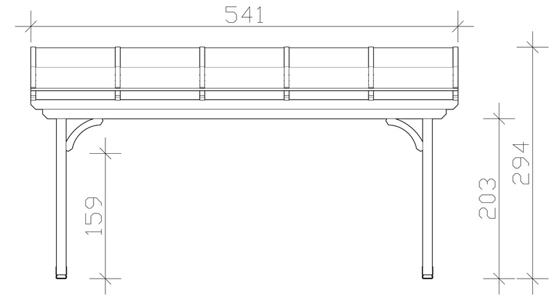 Skan Holz Terrassenüberdachung Verona 541 x 239 cm, Leimholz, Doppelstegplatten