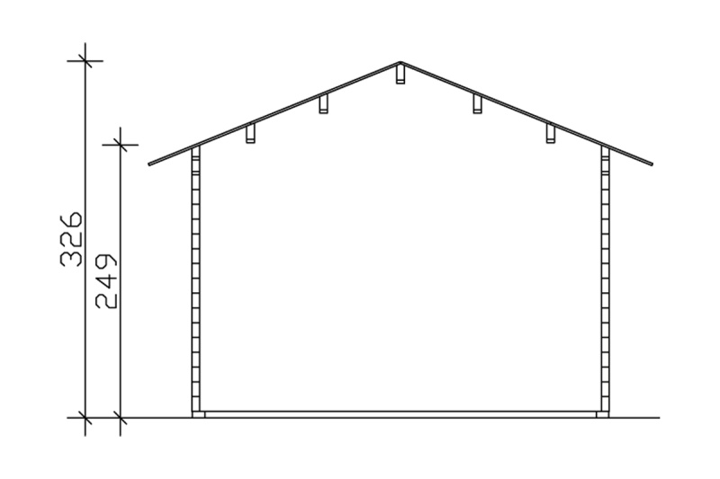 Skan Holz Gartenhaus Montreal 2, 420 x 380 cm, 70plus, unbehandelt