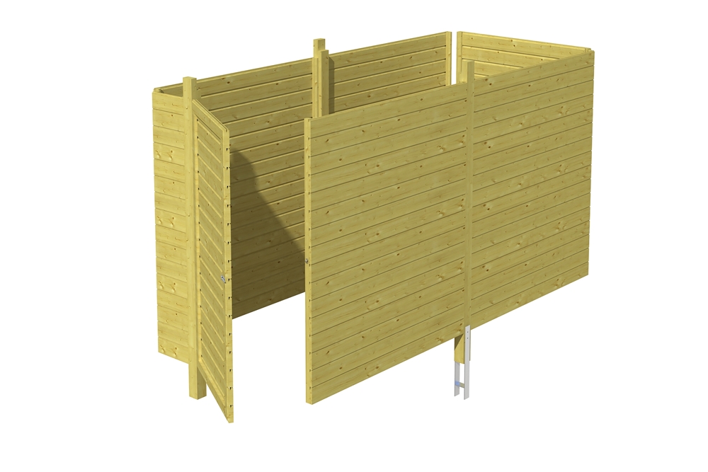 Skan Holz Abstellraum C3, impr. Nadelholz, Profilschalung, 378 x 164 cm