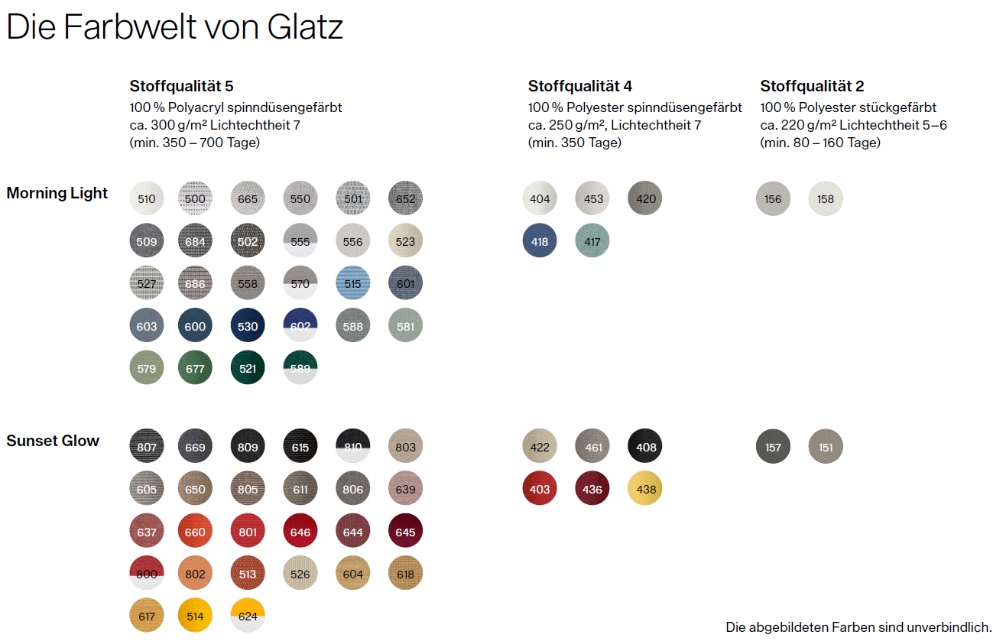 Glatz Sonnenschirm / Ampelschirm Sunwing Casa - Stoffqualität 4 & 5