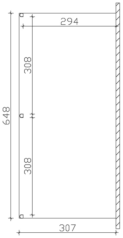 Skan Holz Aluminium-Terrassenüberdachung Garda 648 x 307 cm, anthrazit, Doppelstegplatten