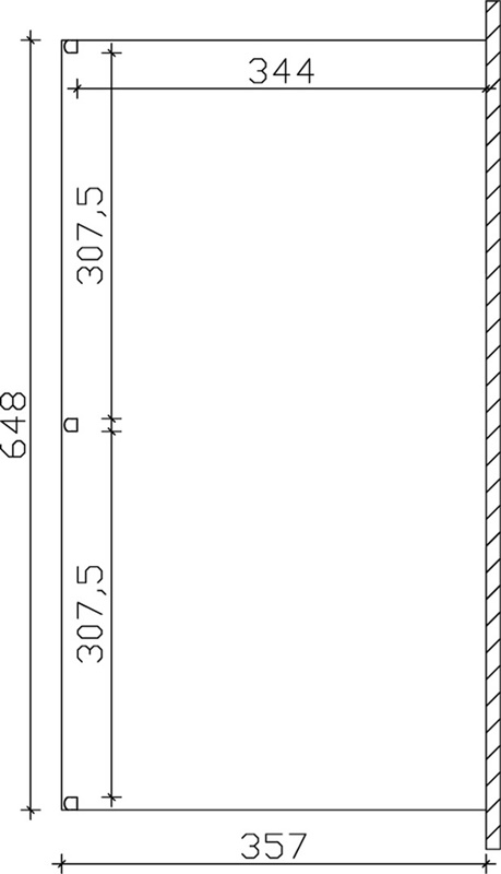 Skan Holz Aluminium-Terrassenüberdachung Monza 648 x 357 cm, weiß, Verbund-Sicherheits-Glas