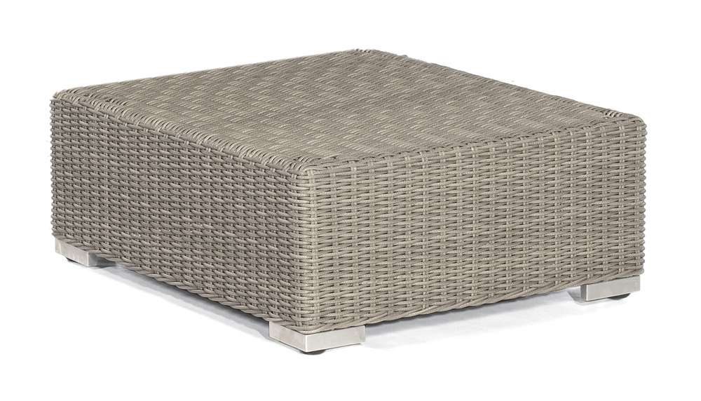 Sonnenpartner Lounge-Hocker Residence, Aluminium / Kunststoffgeflecht stone-grey